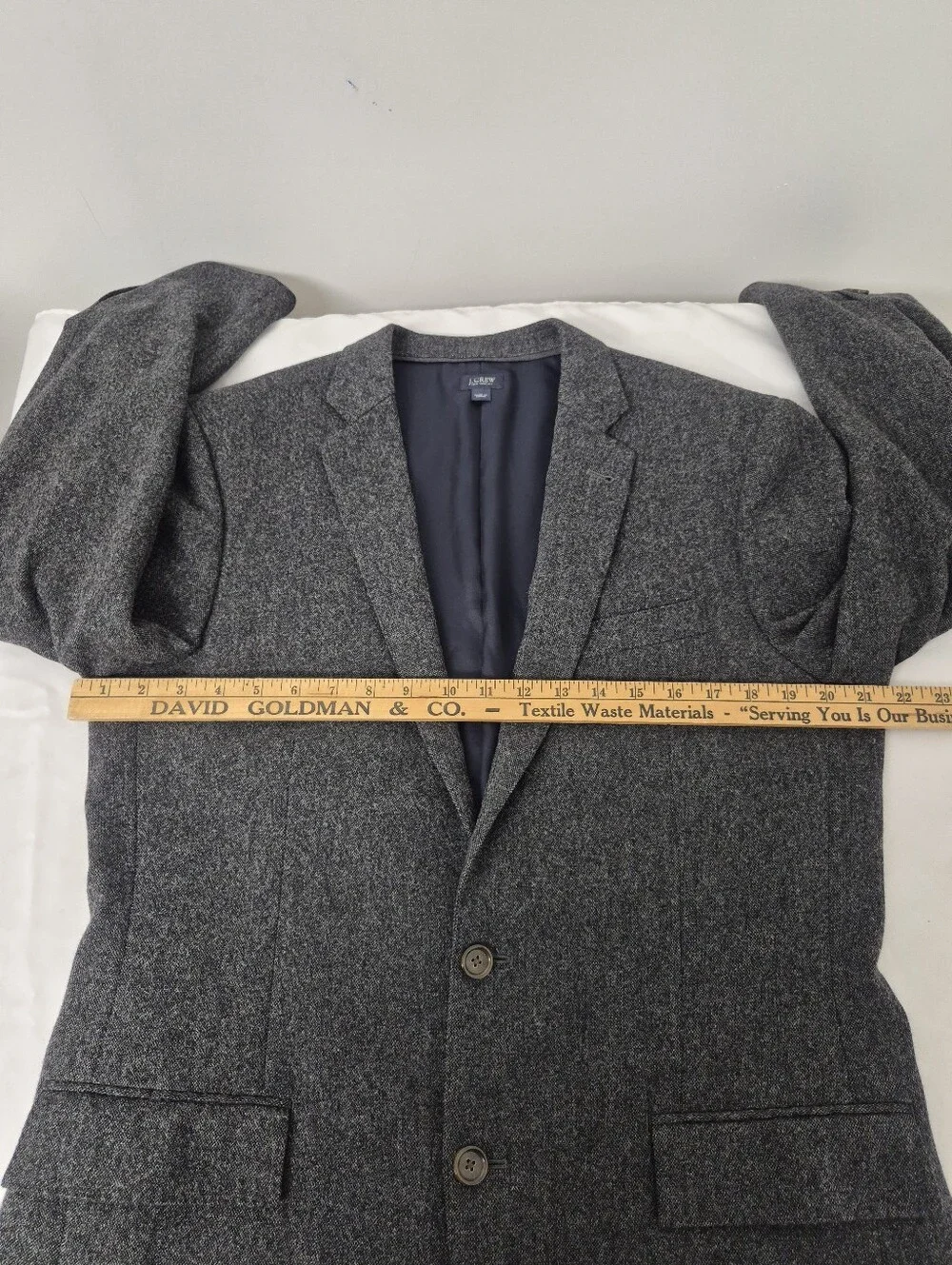 J. Crew Ludlow Jacket Dark Charcoal Black Wool sz 40R